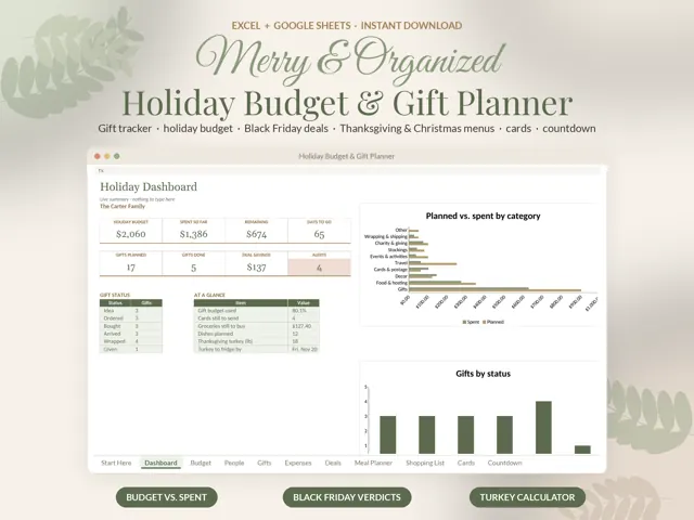 Holiday Budget & Gift Planner preview