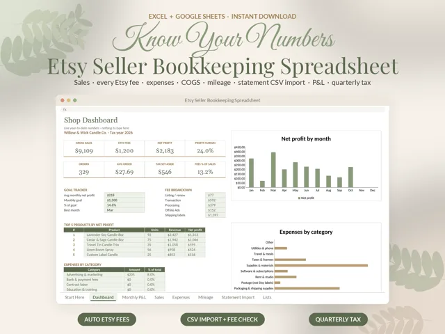 Etsy Seller Bookkeeping preview