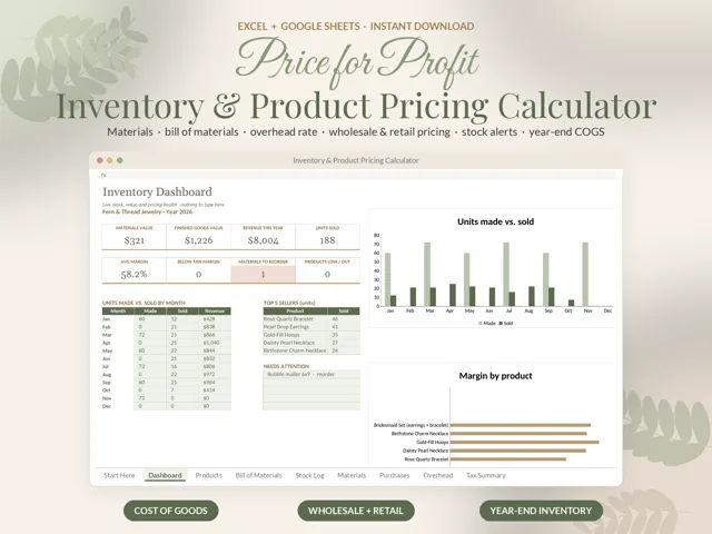 Inventory & Pricing Calculator preview