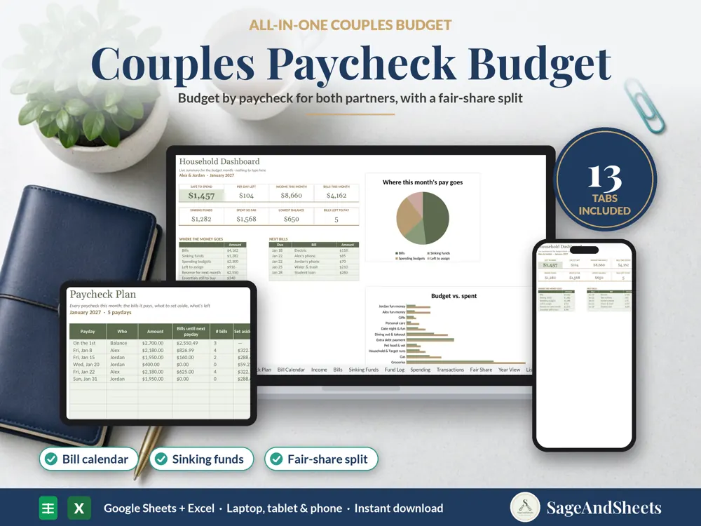 Couples Paycheck Budget preview