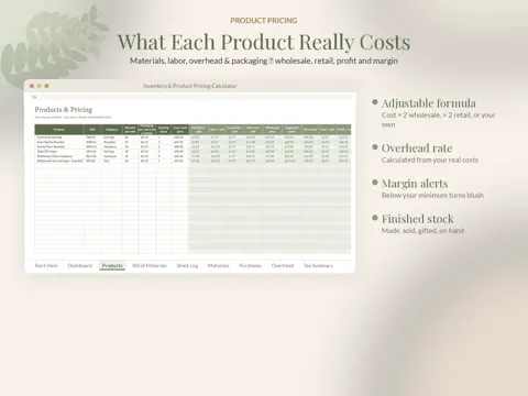 Inventory & Pricing Calculator products preview