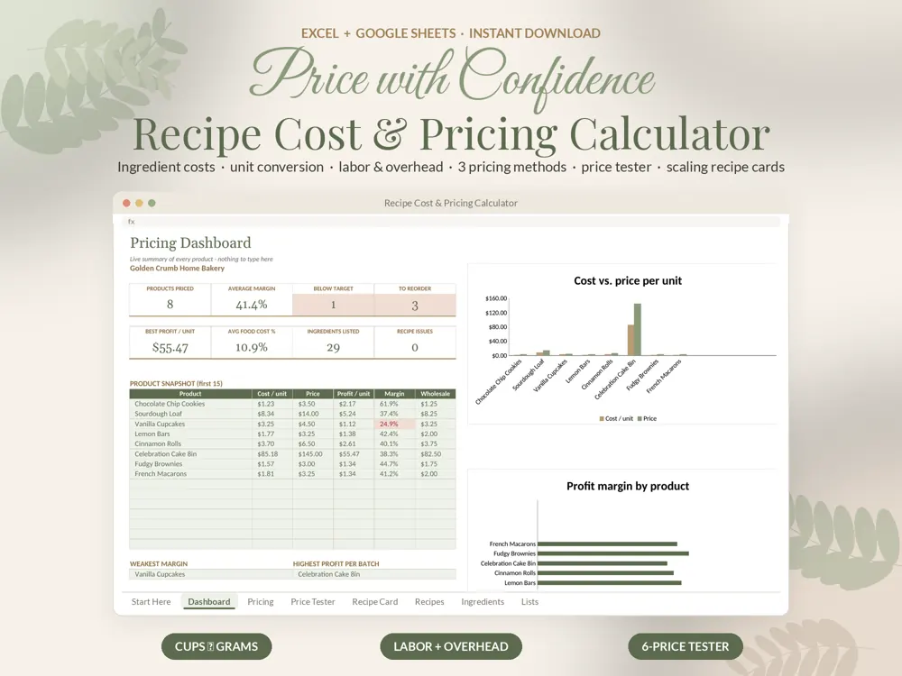 Recipe Cost Calculator cover preview
