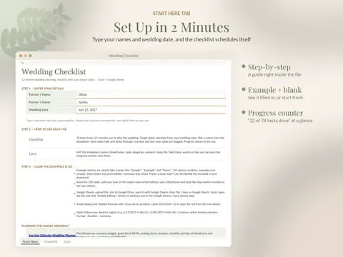 Wedding Checklist start here preview