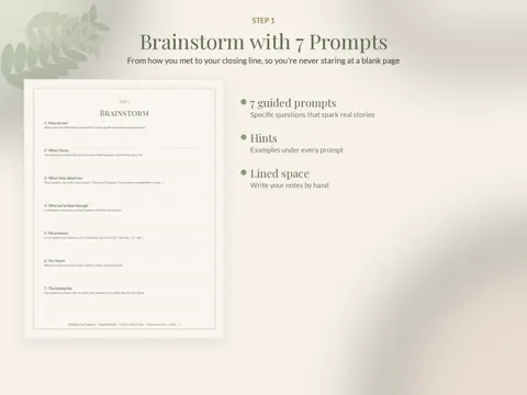 Wedding Vow Template brainstorm preview