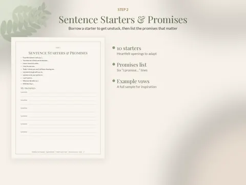 Wedding Vow Template starters preview