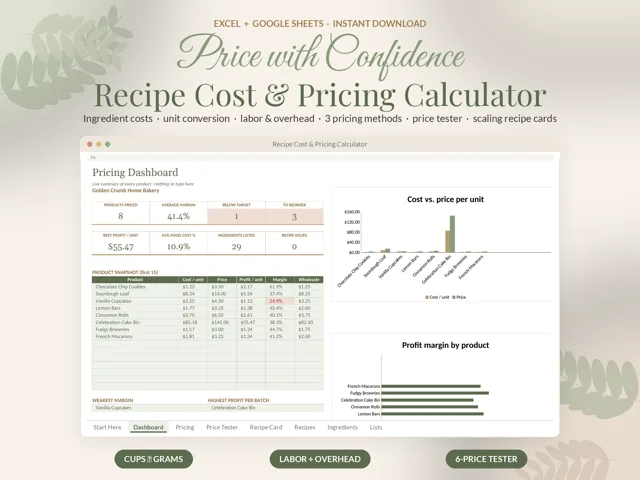 Recipe Cost Calculator preview