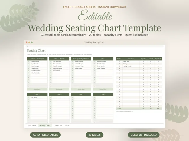 Wedding Seating Chart preview